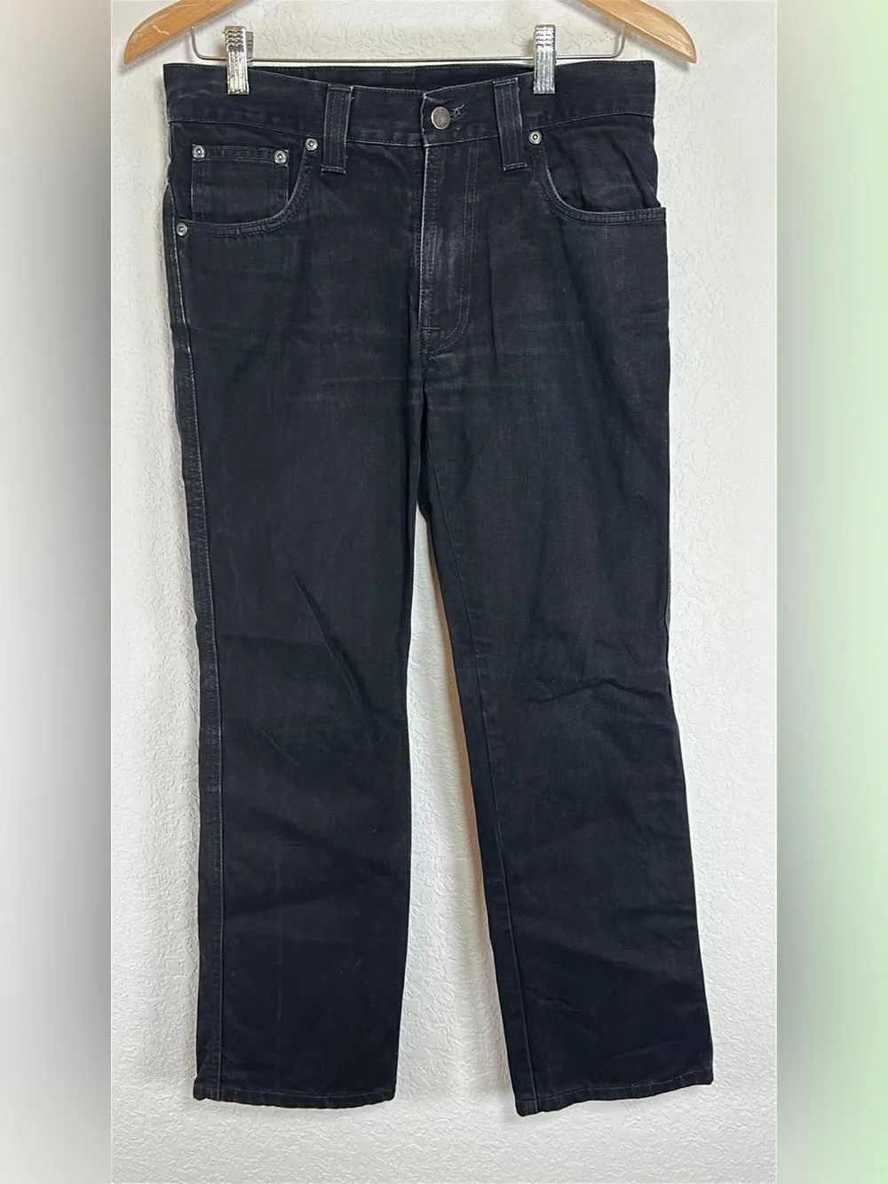Nudie Jeans Black Straight-Leg Men's Jeans